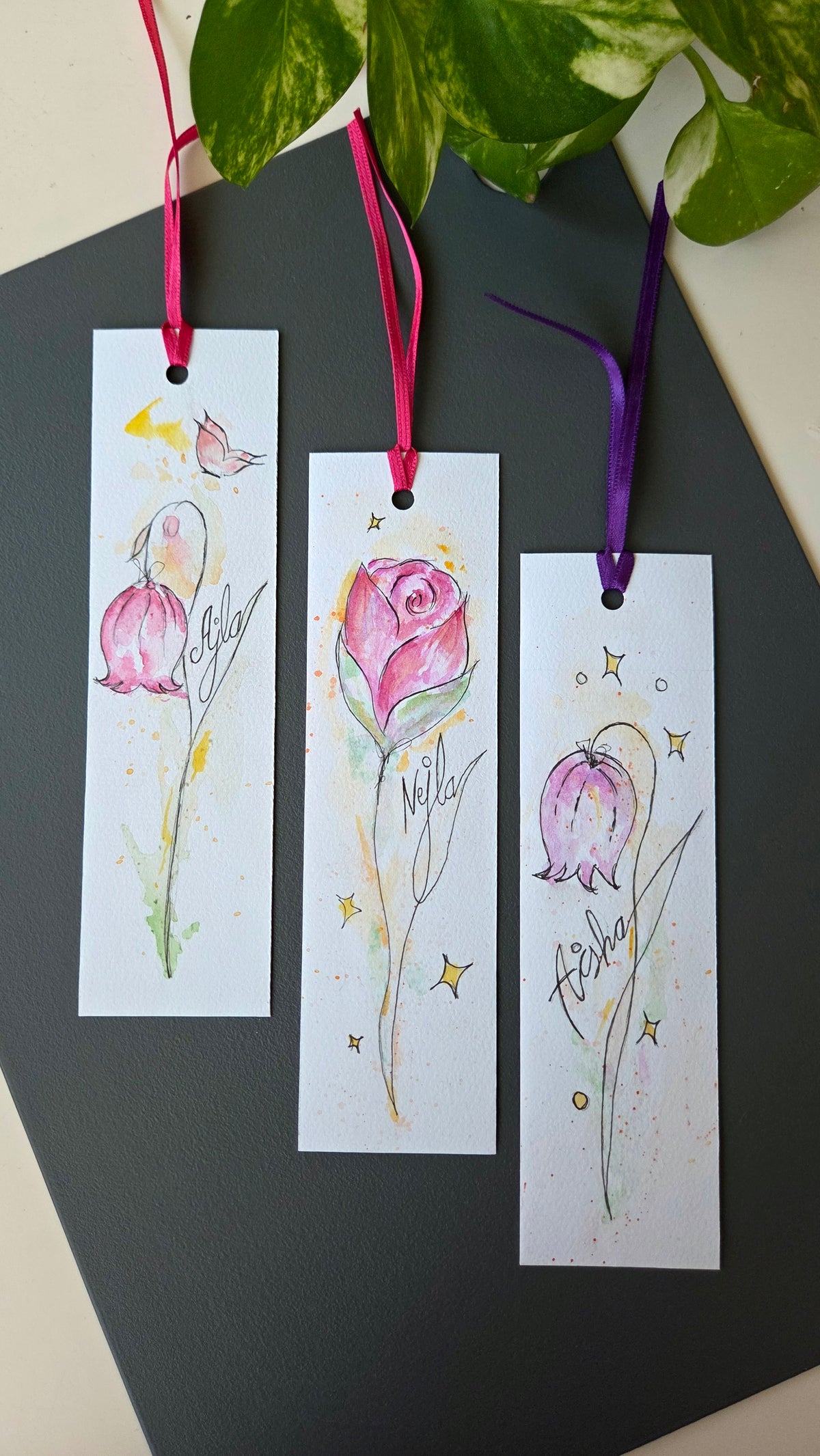 Personalizirani akvarel bookmark
