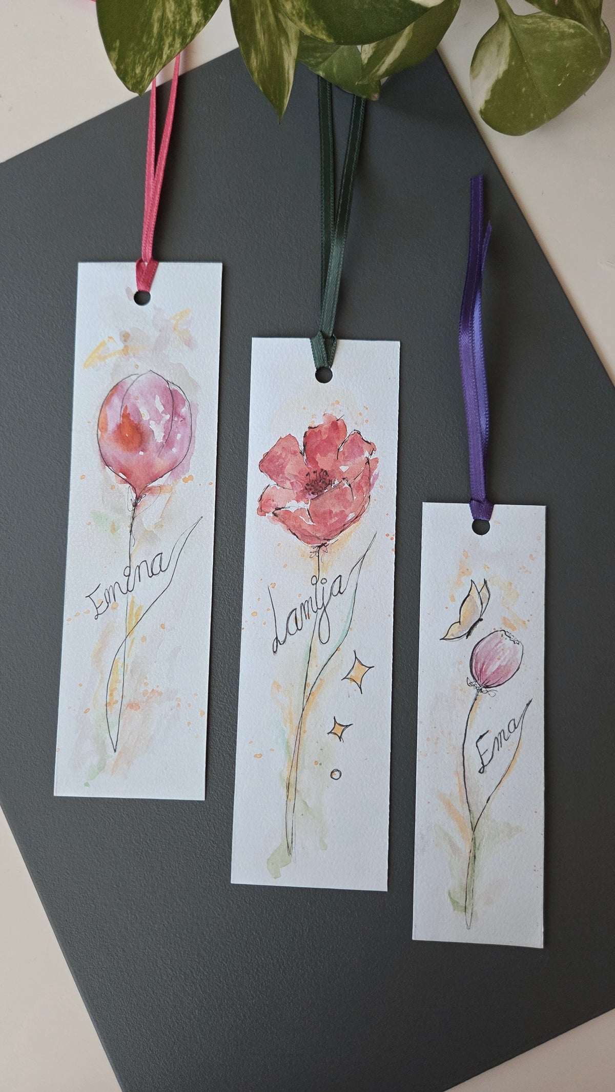 Personalizirani akvarel bookmark