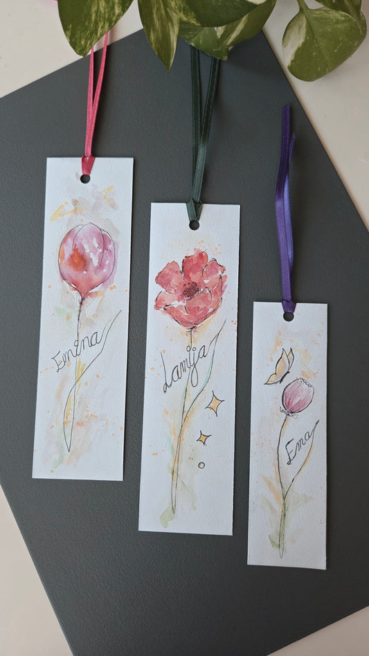Personalizirani akvarel bookmark