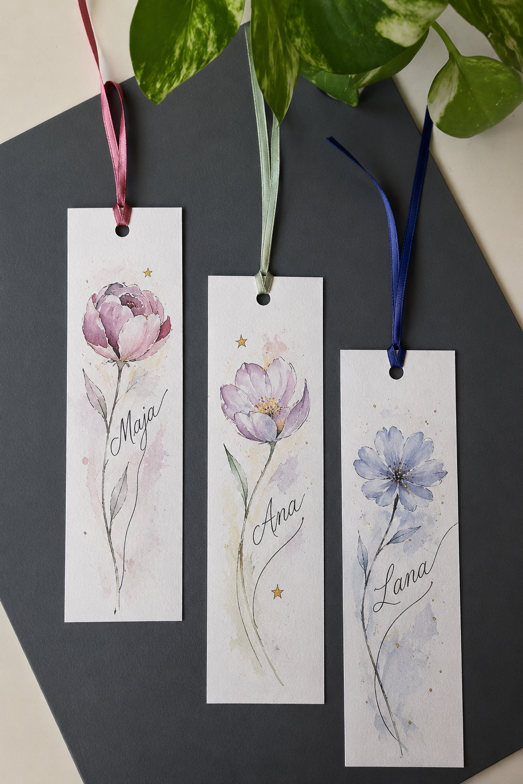 Personalizirani akvarel bookmark